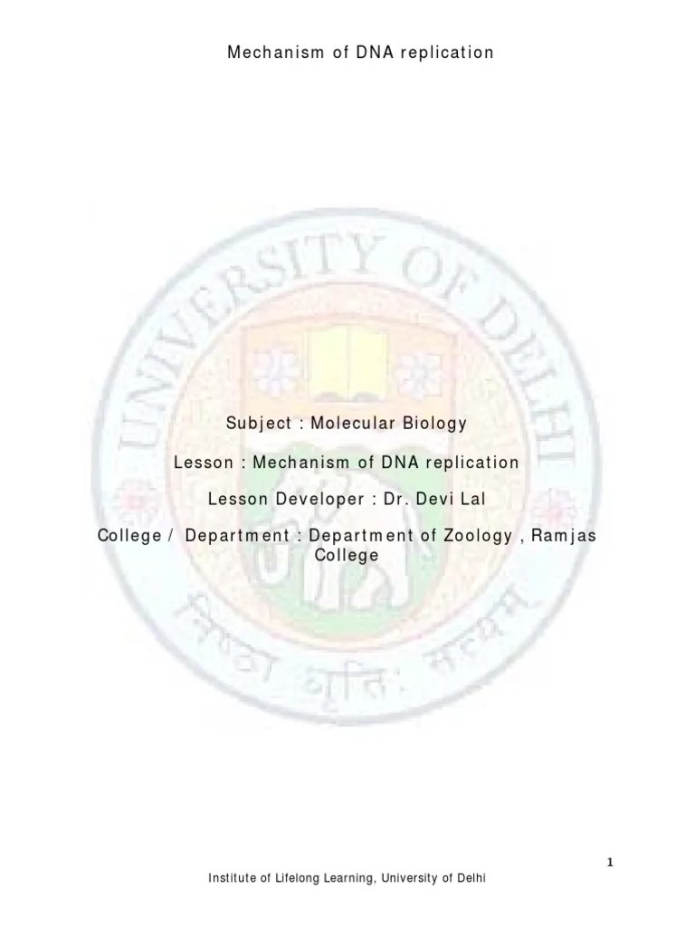 DNA Replication Part I PDF | PDF | Dna Replication | Primer (Molecular Biology)