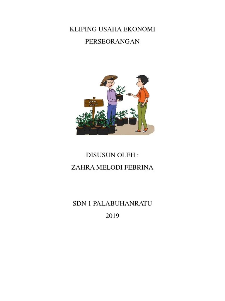 Kliping usaha perorangan dan kelompok. Kliping Usaha Ekonomi