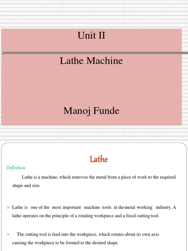 Lathe Machine | PDF | Machining | Woodworking