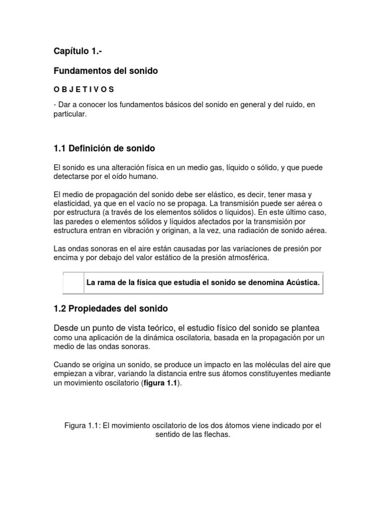 Capítulo 1.- Fundamentos Del Sonido | PDF | Sonido | Olas