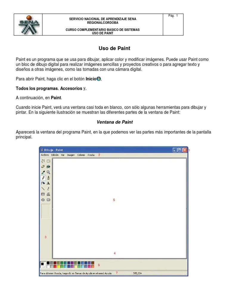 Manual De Paint (Curso Basico) | PDF | Point And Click | Ventana ...