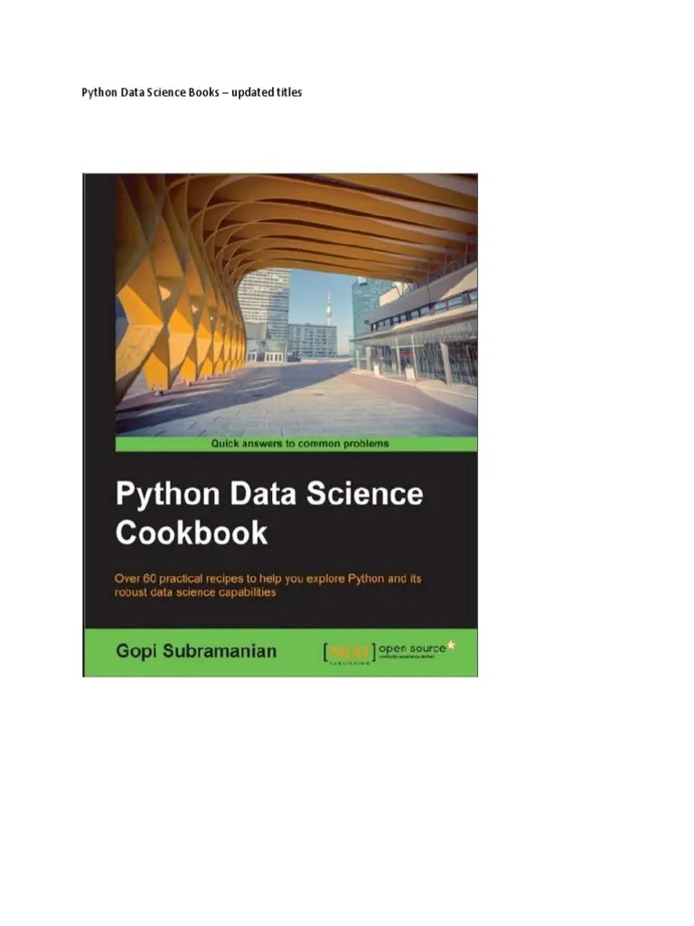 Python Data Science Books - Updated Titles | PDF