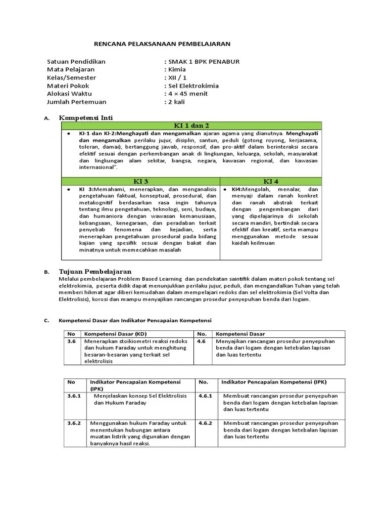 RPP Penyepuhan Logam | PDF