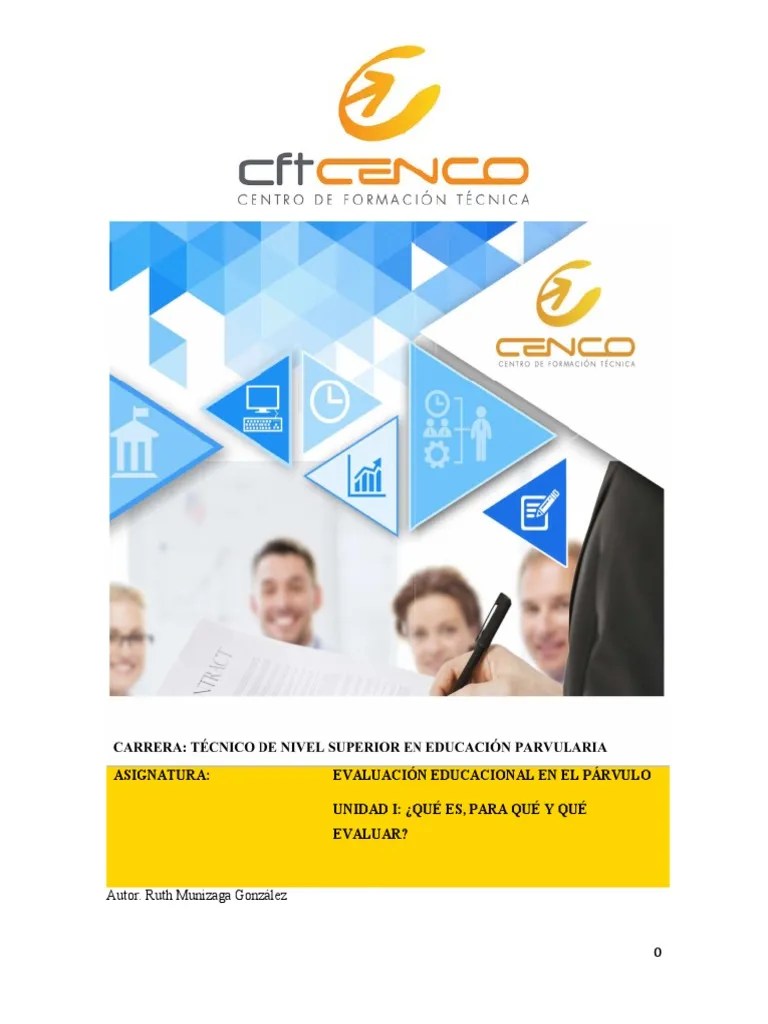 Cuaderno 1 - Evaluación Educativa Del Párvulo | PDF | Evaluación | Educación De La Primera Infancia