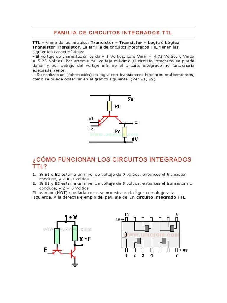 Codificacion De Circuitos TTL Cmos | PDF | Cmos | Transistor