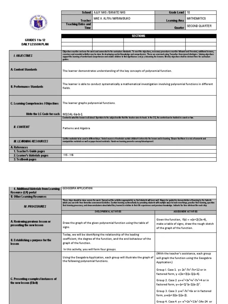Graphing Polynomial Functions | PDF | Polynomial | Learning