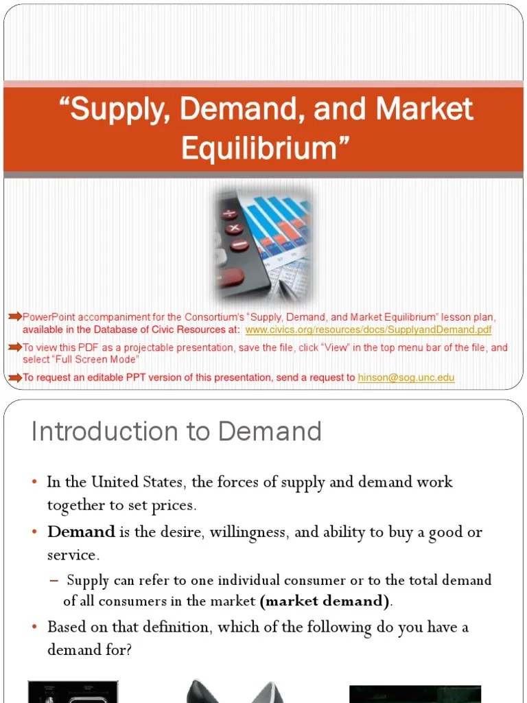 Supply, Demand, And Market Equilibrium | PDF | Supply And Demand | Economic Surplus