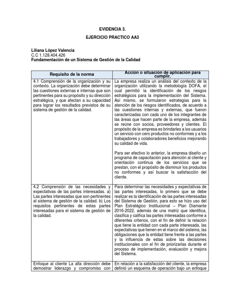 Actividad 8. Trabajo Practico Norma Iso 9001 | PDF | Gestión De La ...