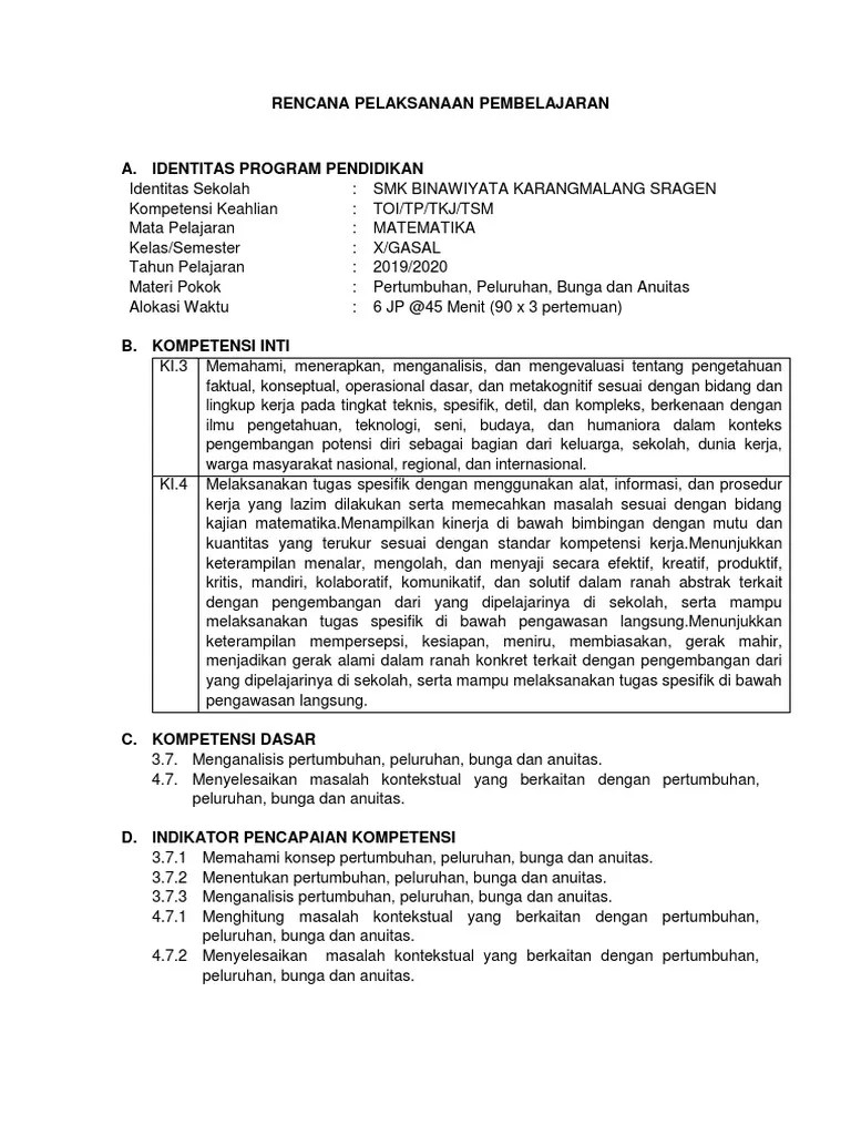 Bunga adalah jasa dari pinjaman atau simpanan yang dibayarkan pada akhir jangka waktu yang telah disepakati bersama. Tugas 2 1 Rpp