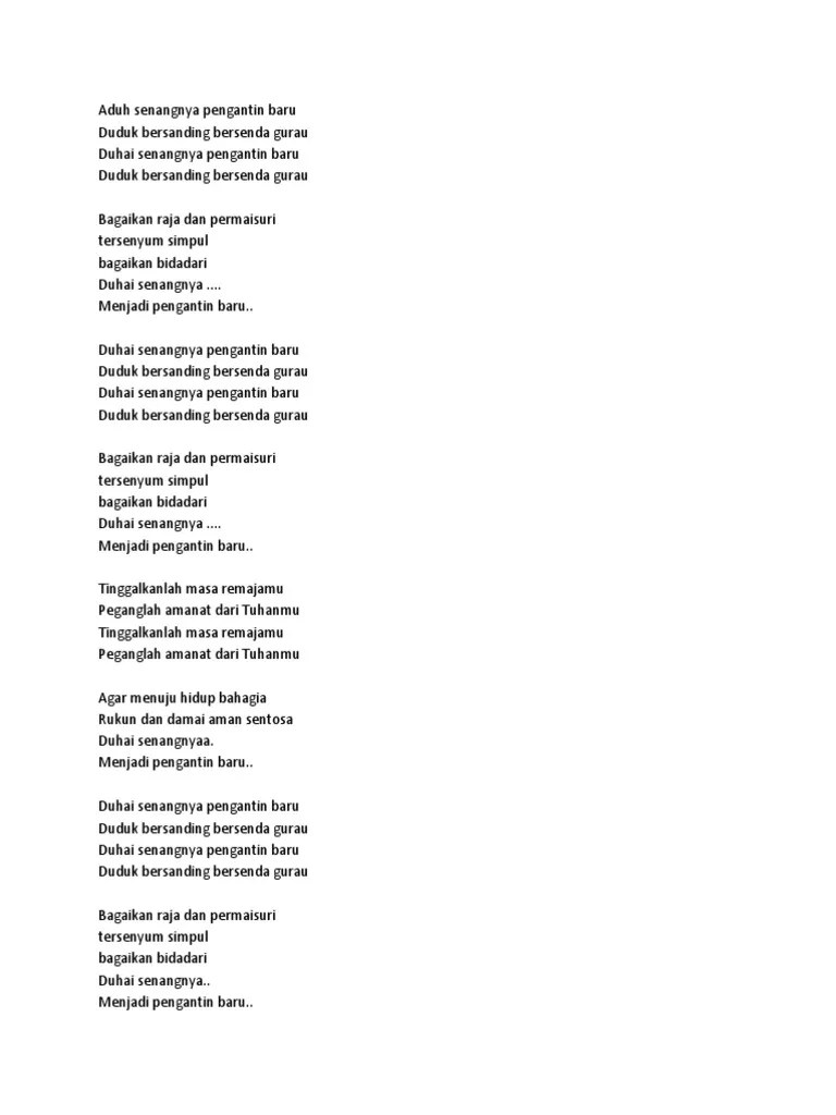 Aduh Senangnya Pengantin Baru | PDF