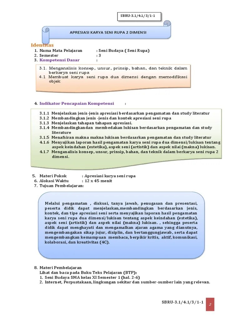 SBRU-3.14.131-1 Apresiasi Seni Rupa 2D | PDF