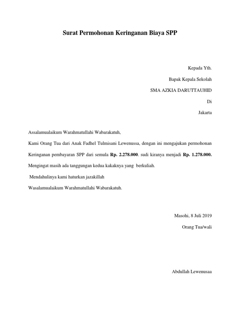 Dengan ini kami mengajukan permohonan keringanan dan atau perpanjangan**). 30 Contoh Surat Permohonan Keringanan Pembayaran Kumpulan Letter