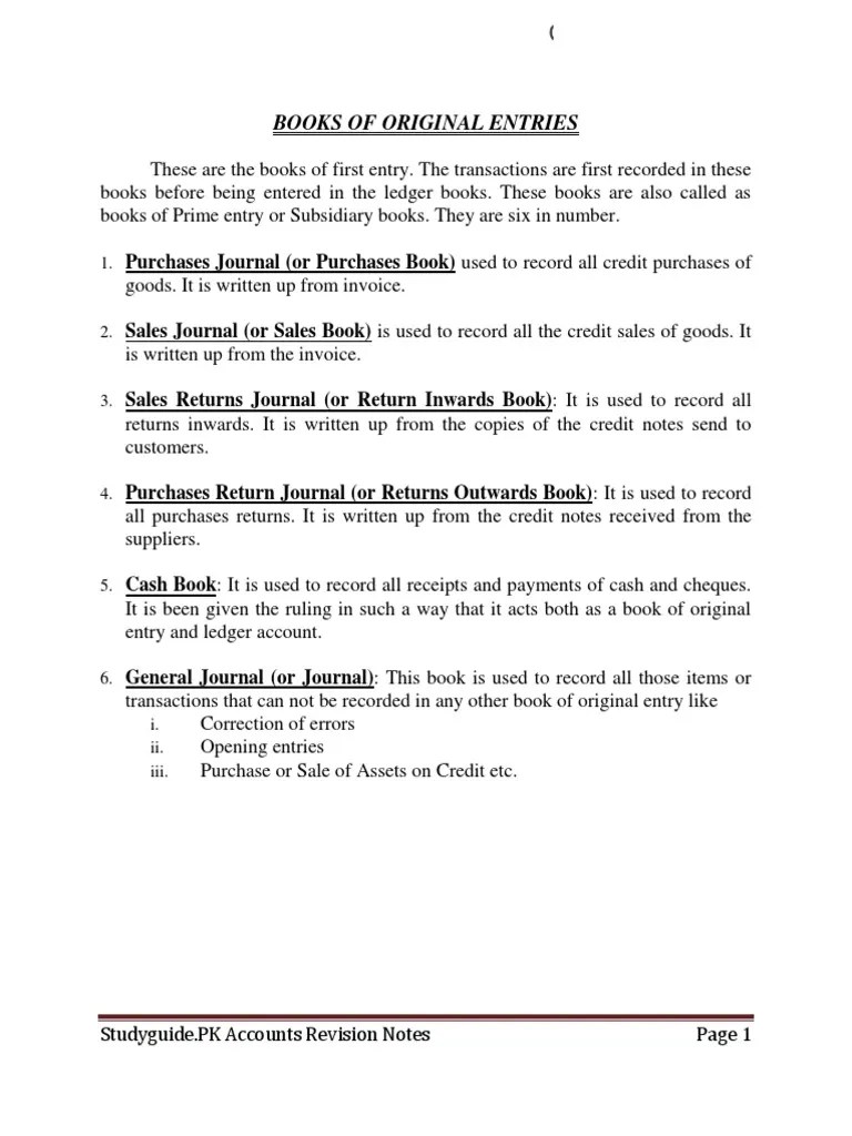 Principle Of Accounting Notes PDF | PDF | Debits And Credits | Bookkeeping