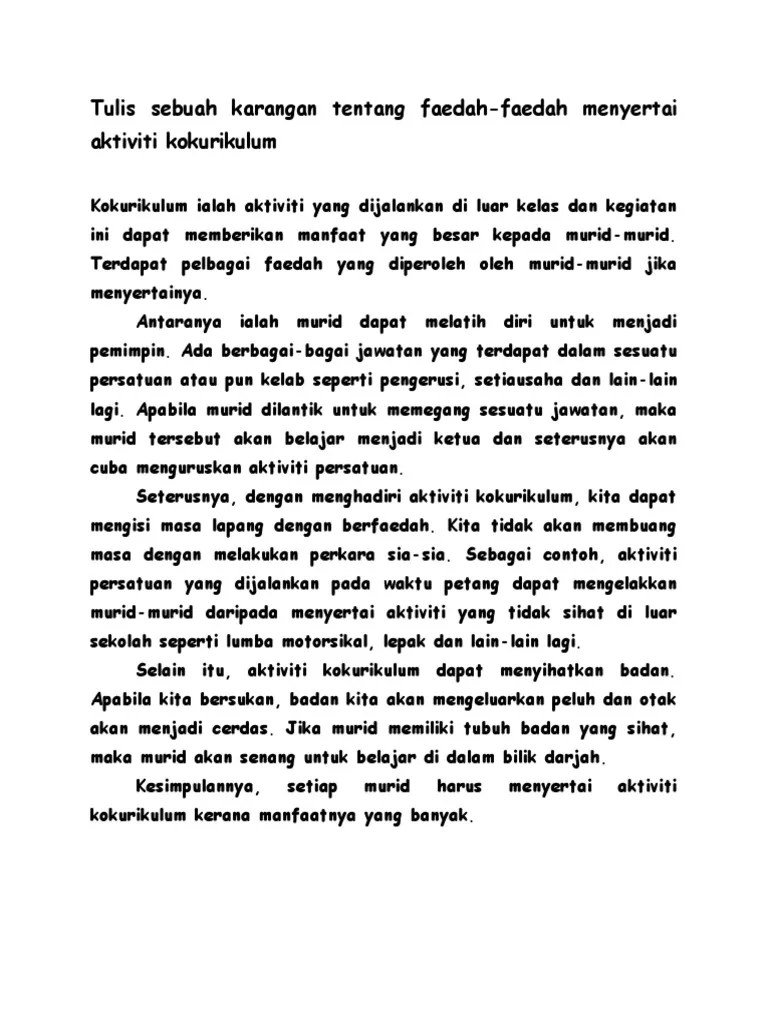 Faedah menyertai aktiviti kokurikulum kepada murid. Faedah Faedah Menyertai Aktiviti Kokurikulum Pdf