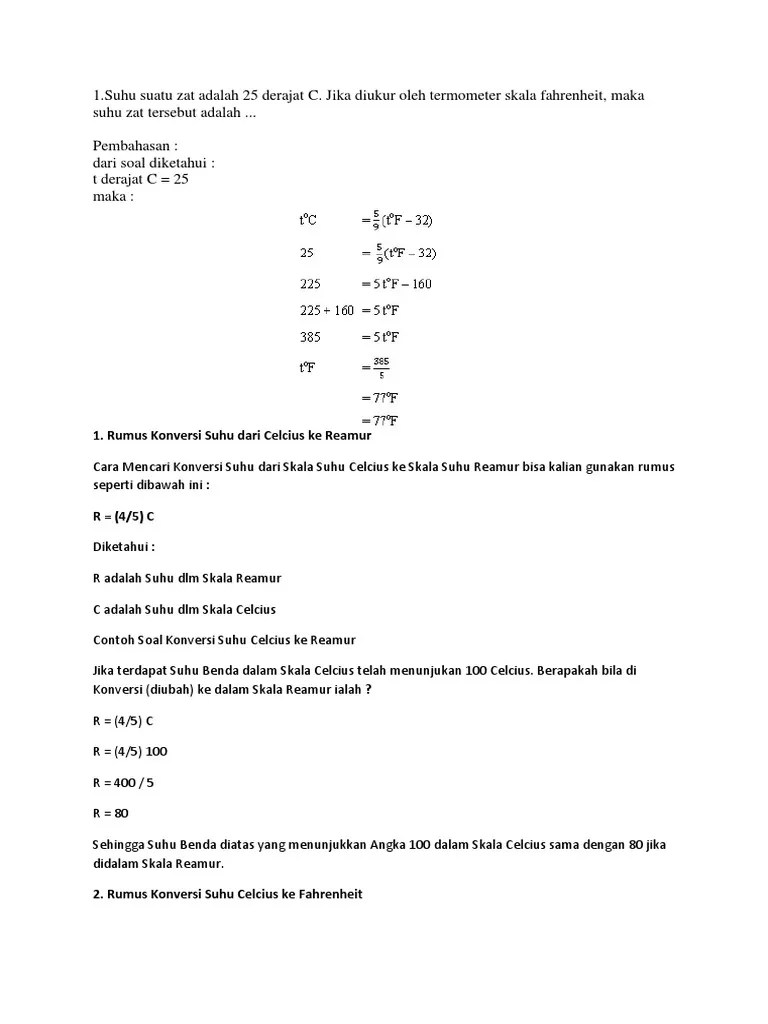 Cara Menghitung Celcius Ke Kelvin – Nasi