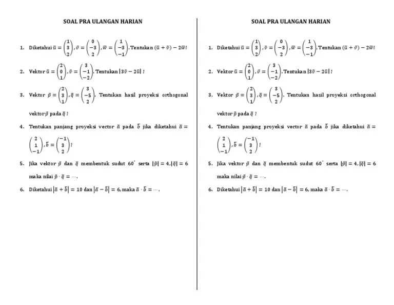Soal Pra Ulangan Harian | PDF