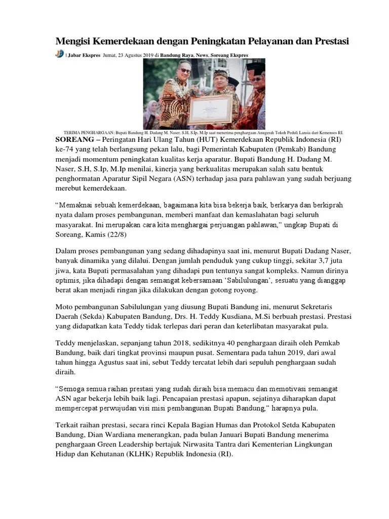 Kliping Mengisi Kemerdekaan | PDF