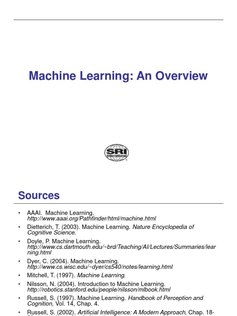 Machine Learning Overview | PDF | Artificial Neural Network ...