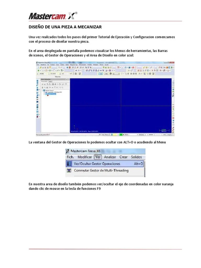 Tutorial Mastercam Pdf Point And Click Ventana Informática