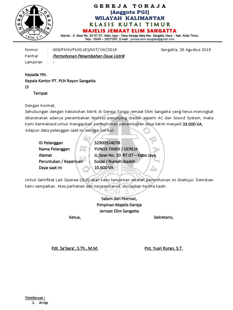 Setelah selesai, anda akan memperoleh email dari pln berisi permohonan perubahan daya dan anda akan diminta untuk melakukan konfirmasi yang ada pada link dalam . Surat Permohonan Penambahan Daya Listrik Pln Pdf