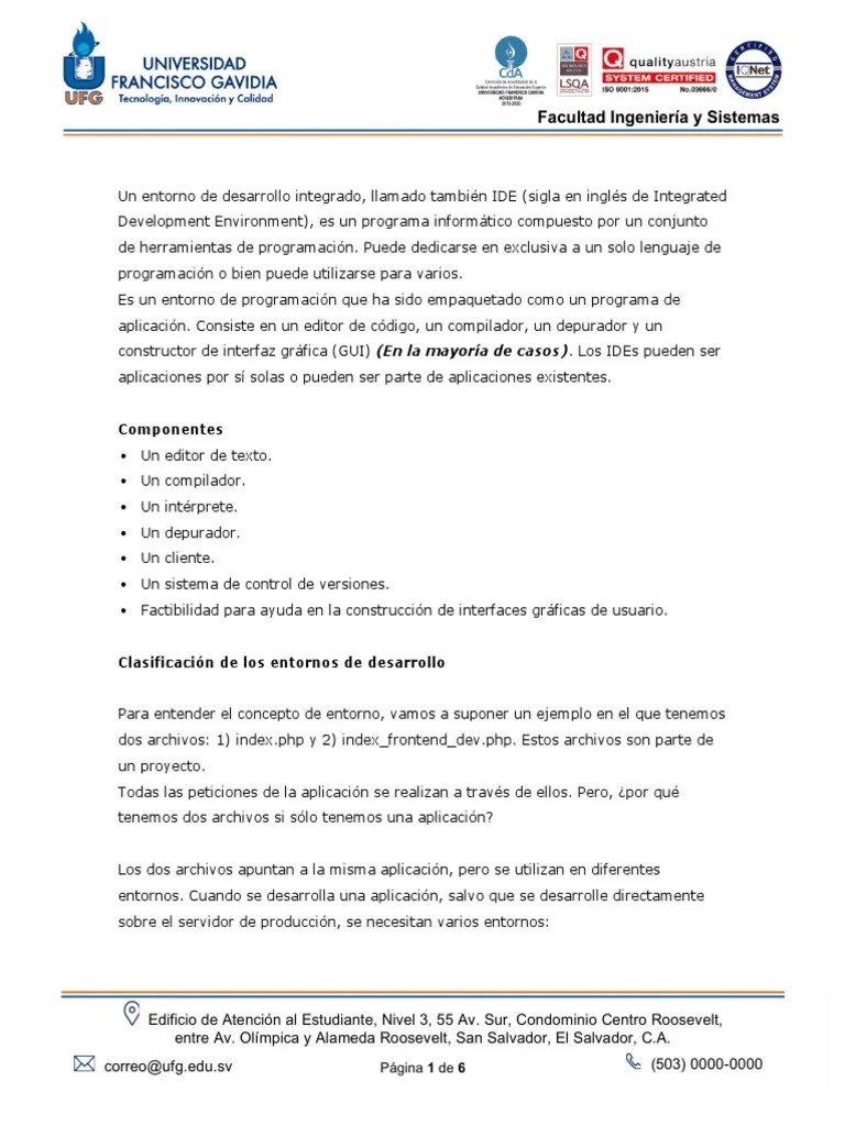 Entornos Integrados De Desarrollo | PDF | Entorno De Desarrollo Integrado | Eclipse (software)