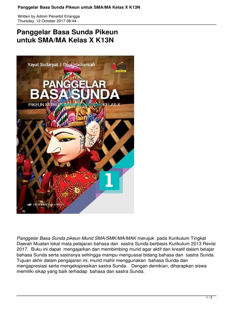 Download buku biologi sma kelas xi penerbit erlangga. Panggelar Basa Sunda Kelas 10 Pdf Cara Golden