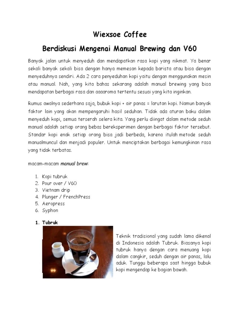 Materi Manual Brewing | PDF