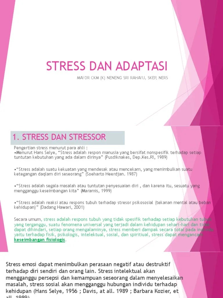 Makalah Stress Dan Adaptasi | PDF