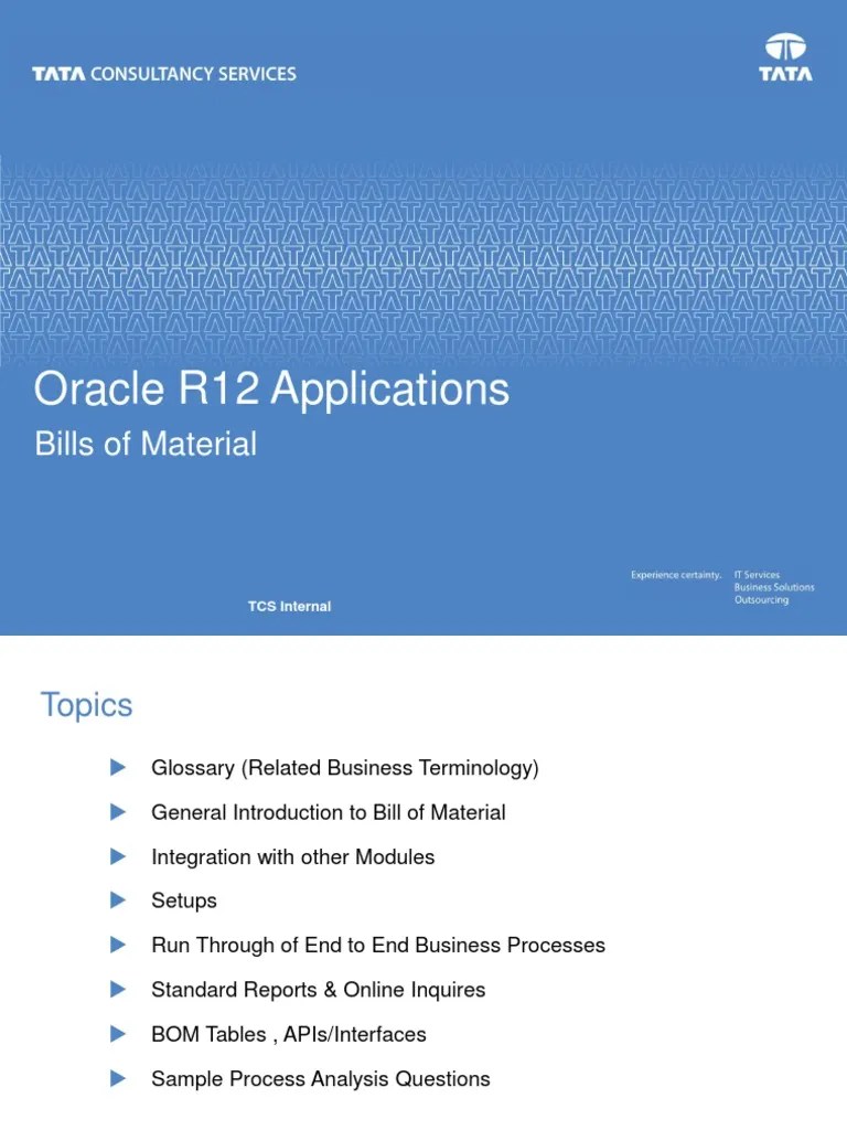 Oracle R12 Applications BOM | PDF | Computing | Computing And ...