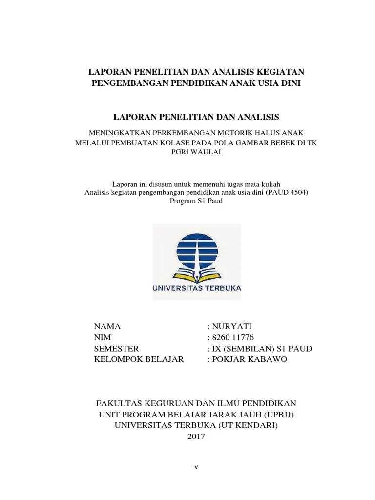 3 matematika program studi pendidikan guru sekolah dasar jurusan pedagogik fakultas ilmu pendidikan universitas. Laporan Penelitian Dan Analisis 3 Pdf