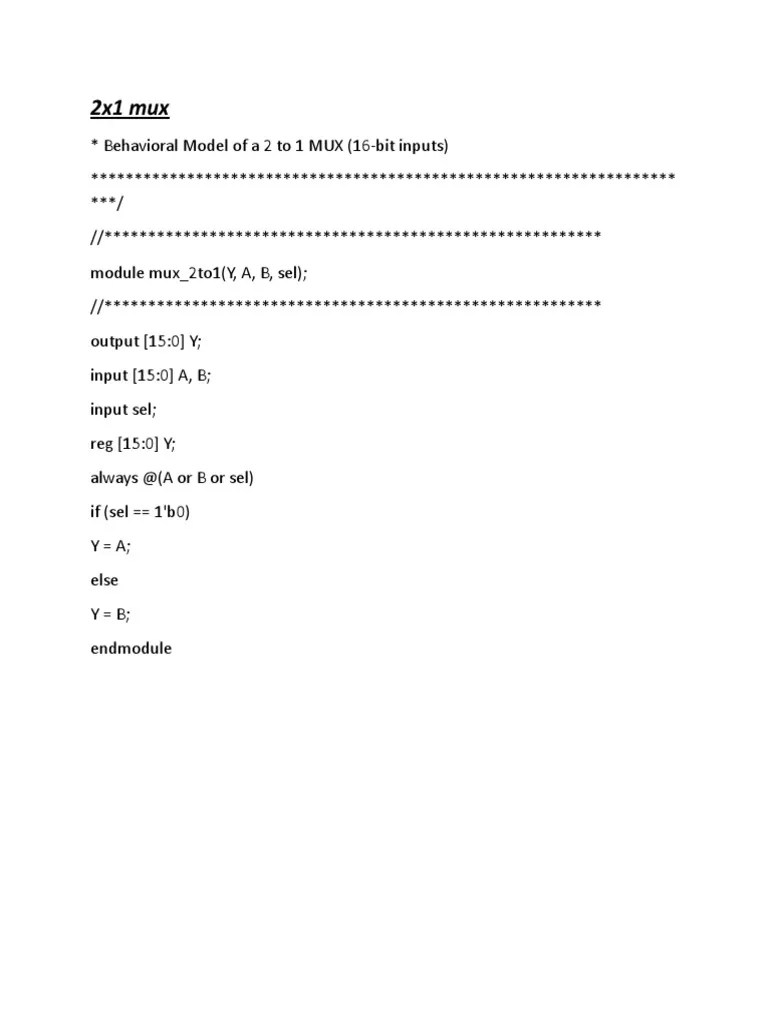 Verilog Examples | PDF