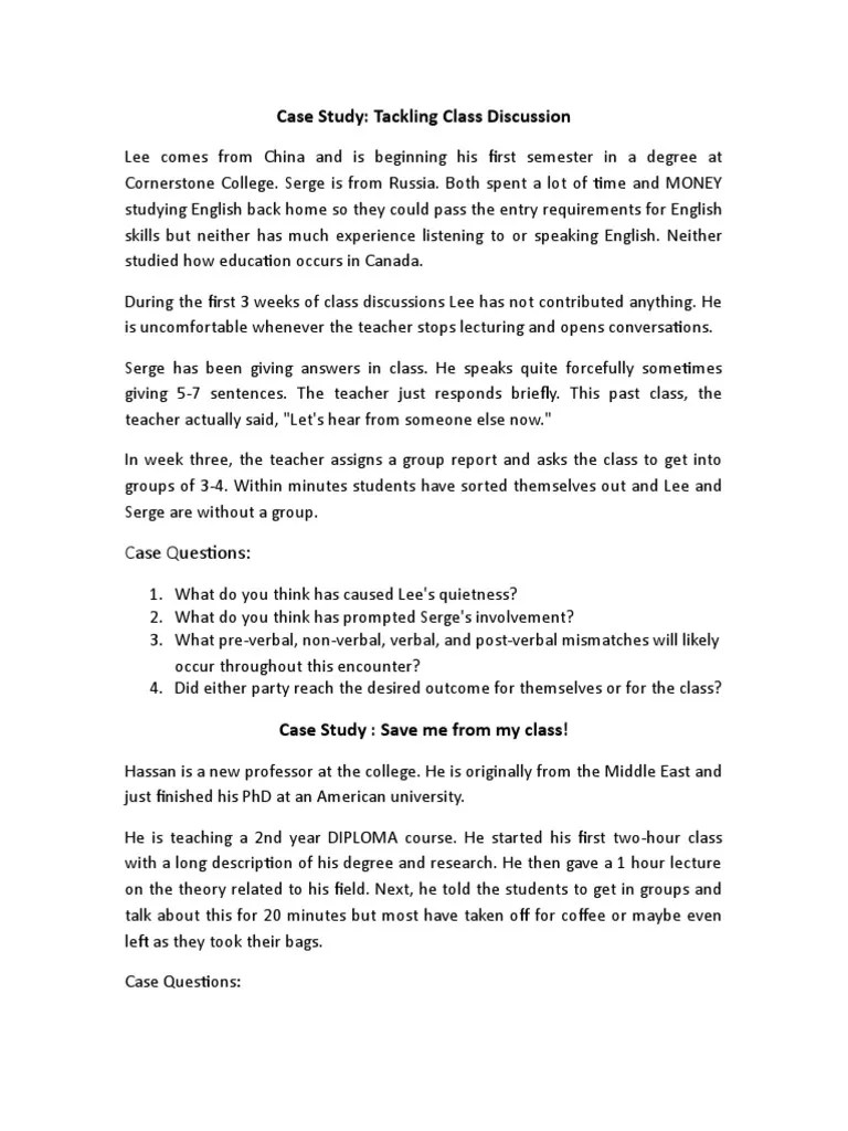 Case Studies In Business Communication | PDF | Lecture | Behavior Modification