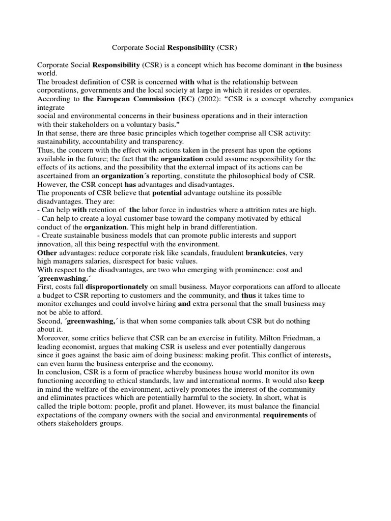 Corporate Social Responsibility | PDF | Corporate Social Responsibility | Public Sphere