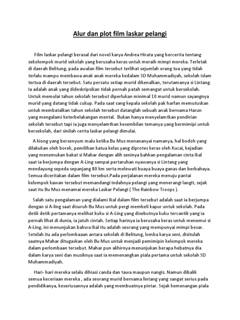 Alur Dan Plot Film Laskar Pelangi | PDF