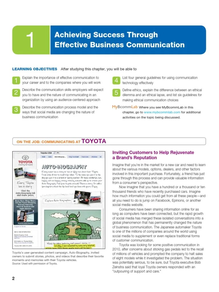 Achieving Success Through Effective Business Communication | PDF ...