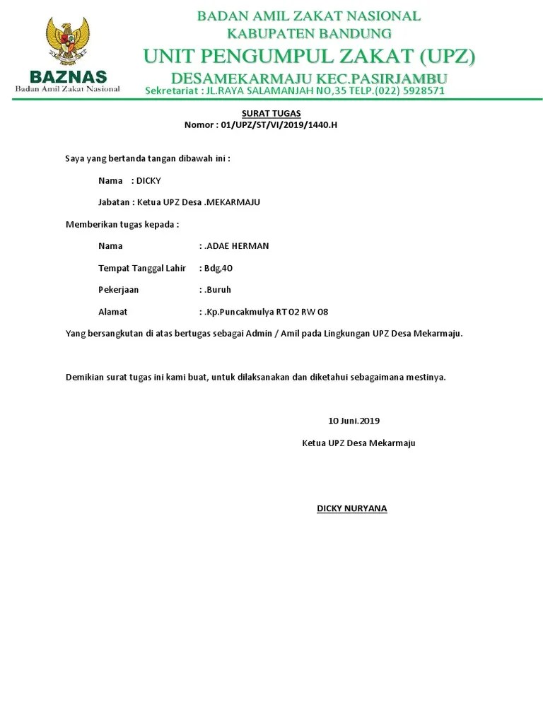 Contoh Surat Penawaran Kerjasama Penyaluran Zakat Infaq Dan Shodaqoh 