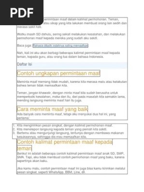 Contoh Ungkapan Permintaan Maaf Dalam Kalimat Permohonan 