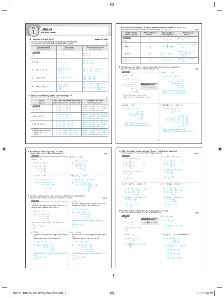 Video ini sangat membantu para pelajar untuk mengenalpasti . Jawapan Lengkap Matematik Tambahan Tingkatan 5 Pdf