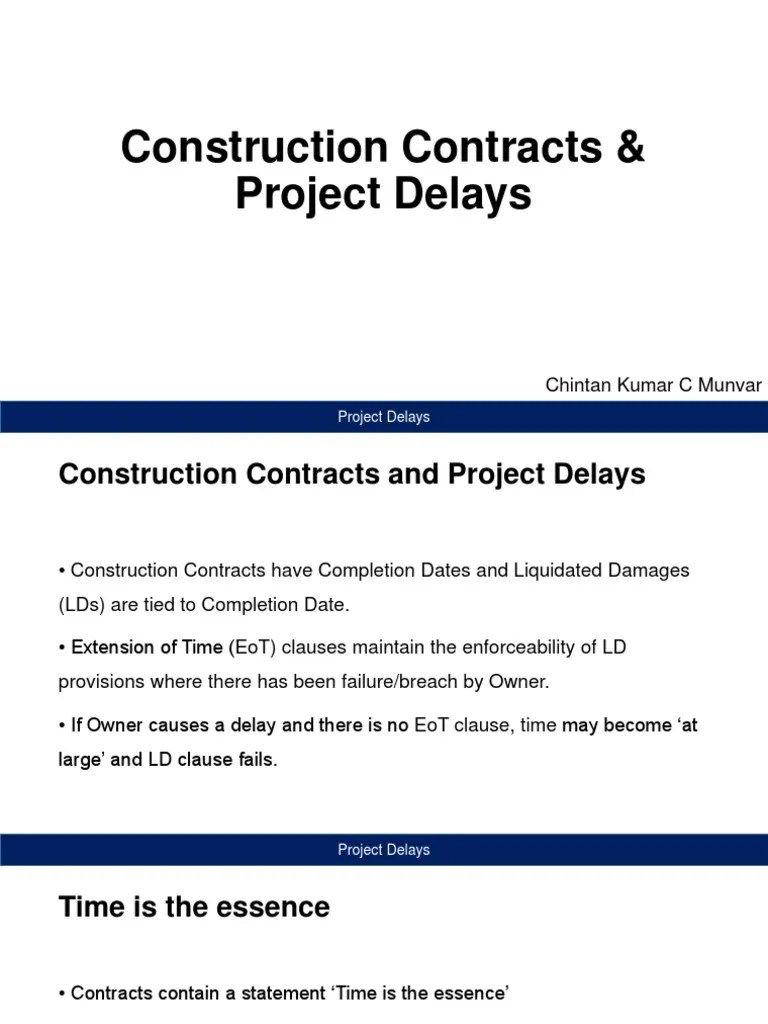 Construction Project Delays | PDF | Liquidated Damages | Government