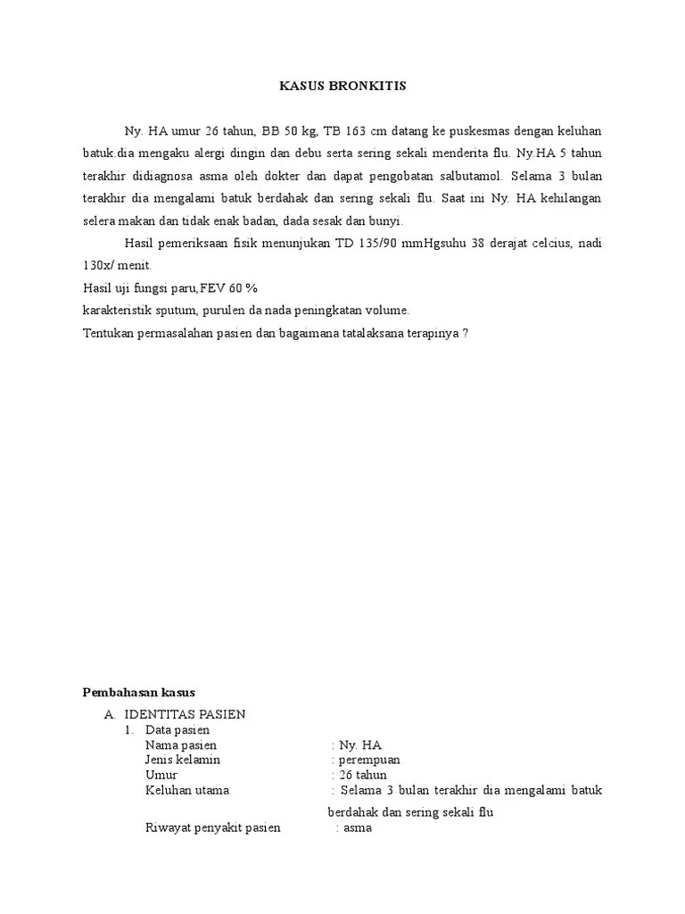 Kasus Bronkitis 4 | PDF