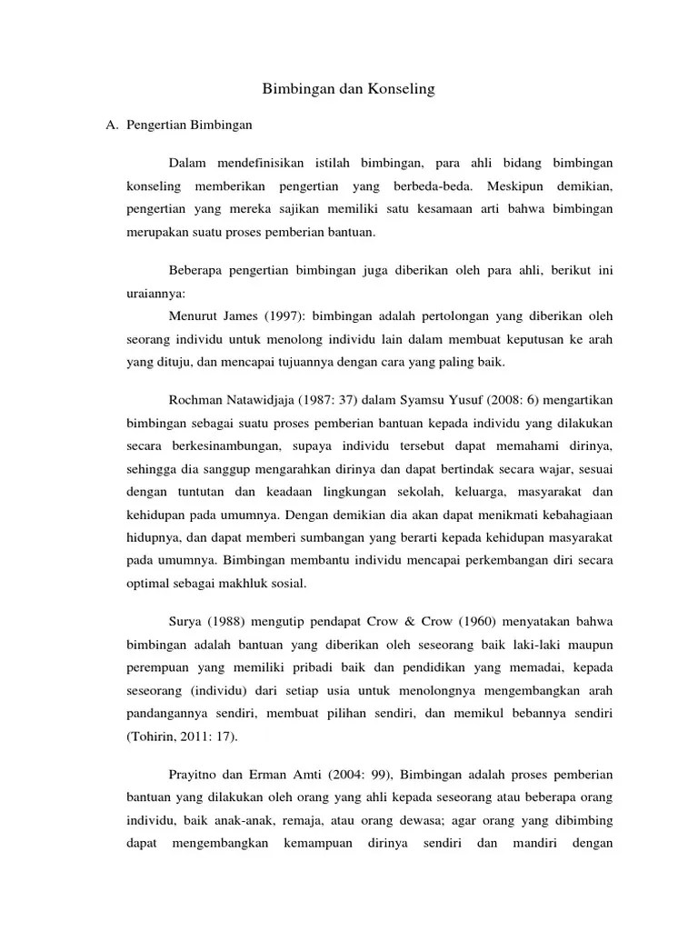 Bimbingan Konseling Menurut para Ahli