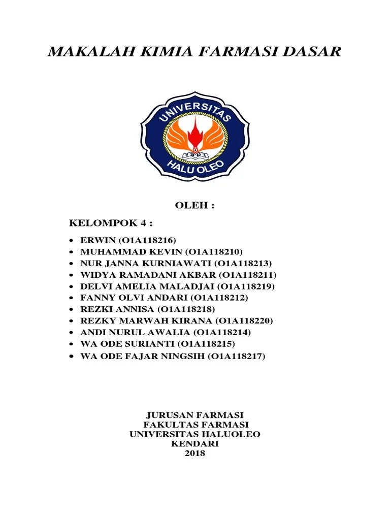 Makalah Kimia Farmasi Dasar | PDF