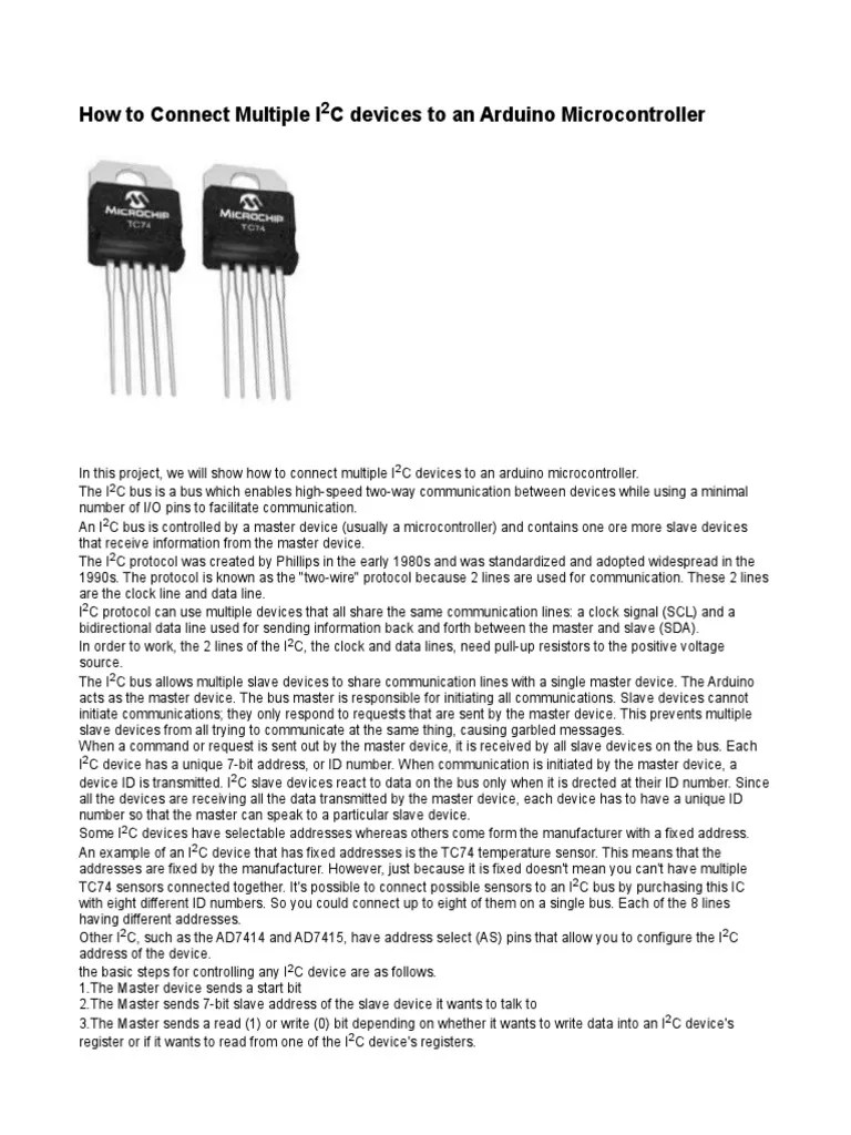 Connect I2C Devices To Arduino | PDF | Computer Hardware | Computer ...