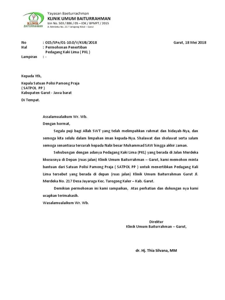 005/5320, satpol pp jateng, undangan sosialisasi permendagri. Surat Permohonan Ke Satpol Pp