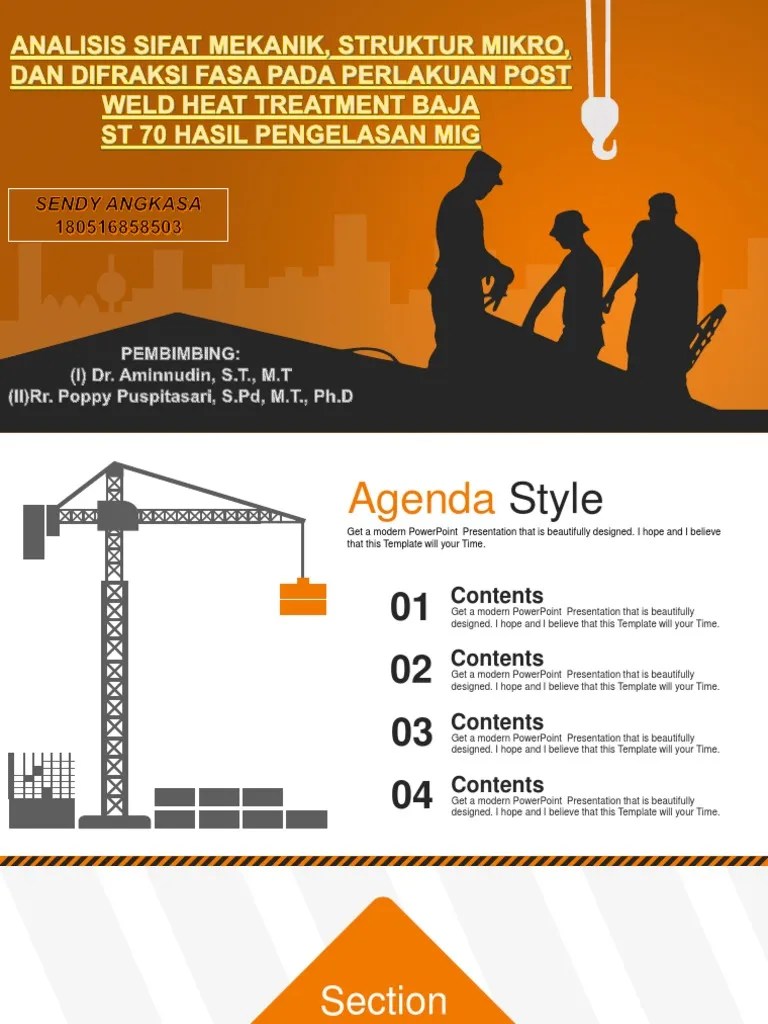 Silhouette Of Construction Worker Industry PowerPoint Templates | PDF | Page Layout | Microsoft ...