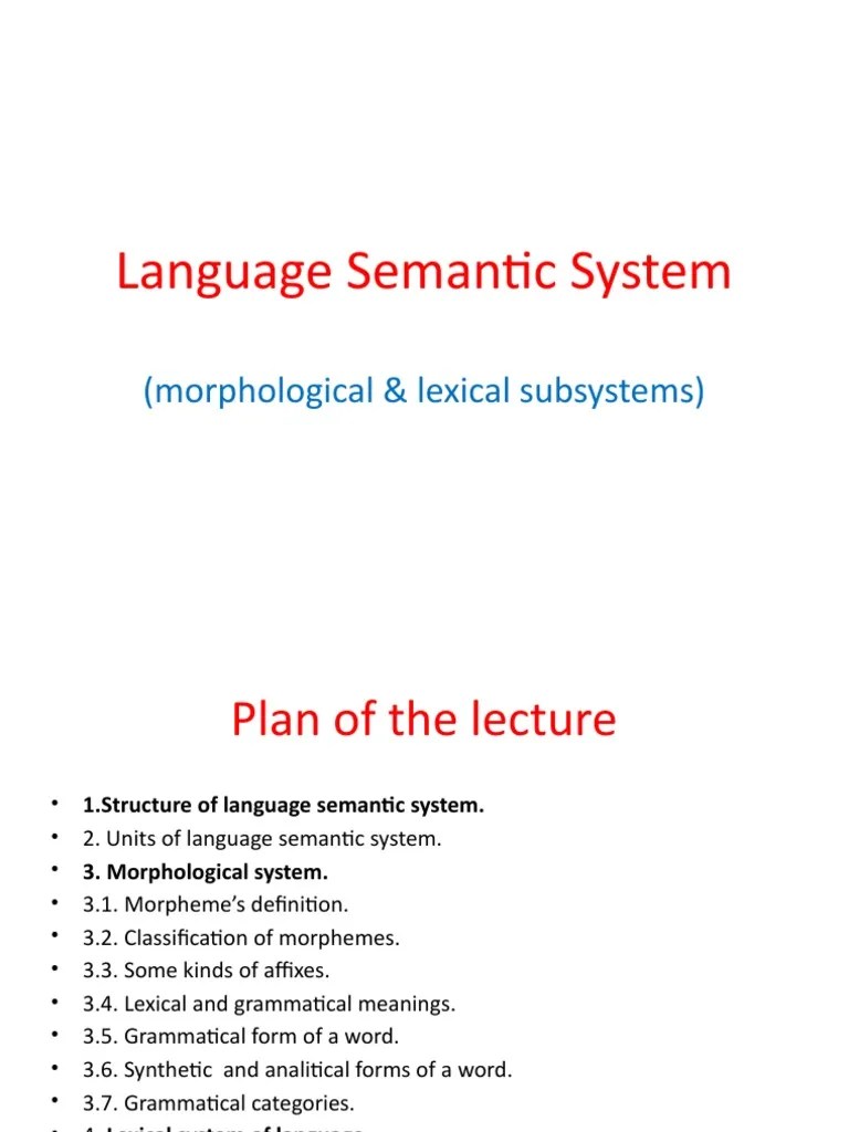 Semantic | PDF | Word | Grammatical Number