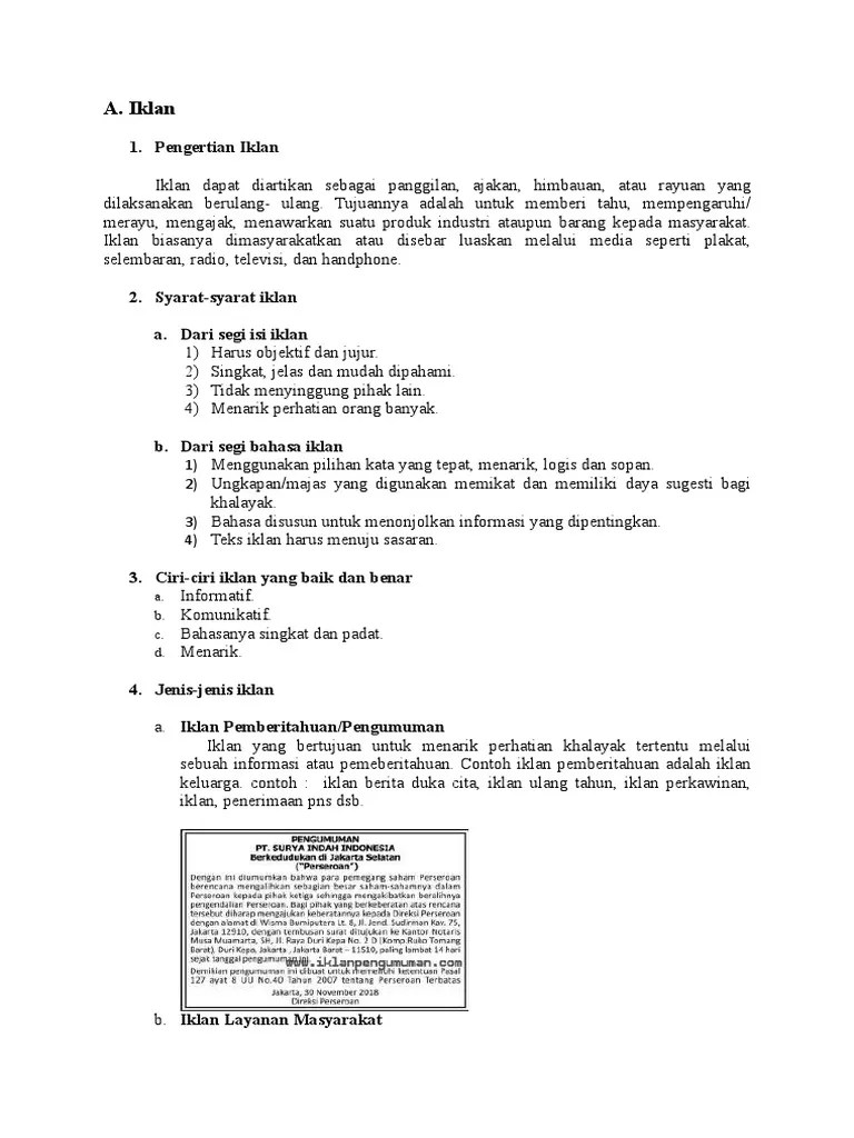 Ciri Ciri Iklan Yang Baik Dan Benar Adalah - Ini Cirinya