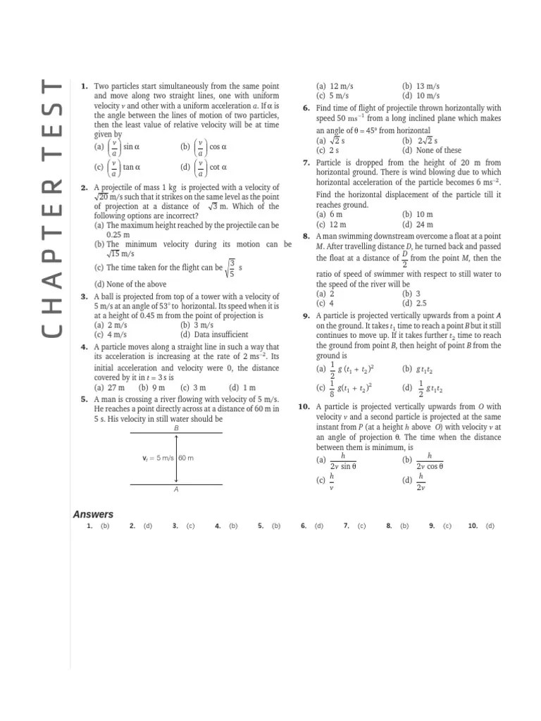 Projectile Motion Test | PDF | Projectiles | Acceleration