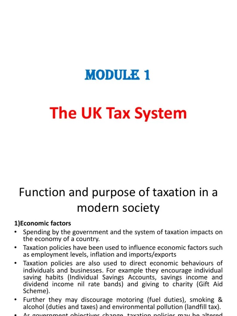 UK Tax System-An Intro | PDF | Income Tax | Tax Avoidance
