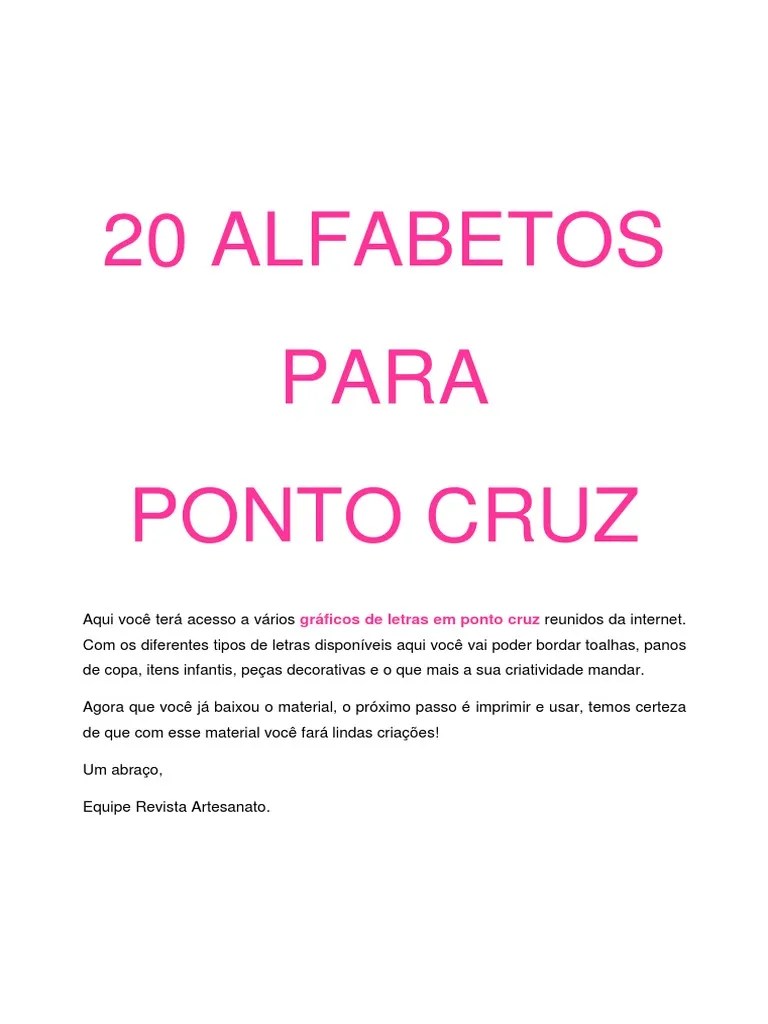 20 Alfabetos para Ponto Cruz | PDF | Lazer | Esportes